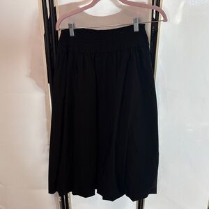 Wit & Wisdom Black Midi Skirt with Smocked Waist